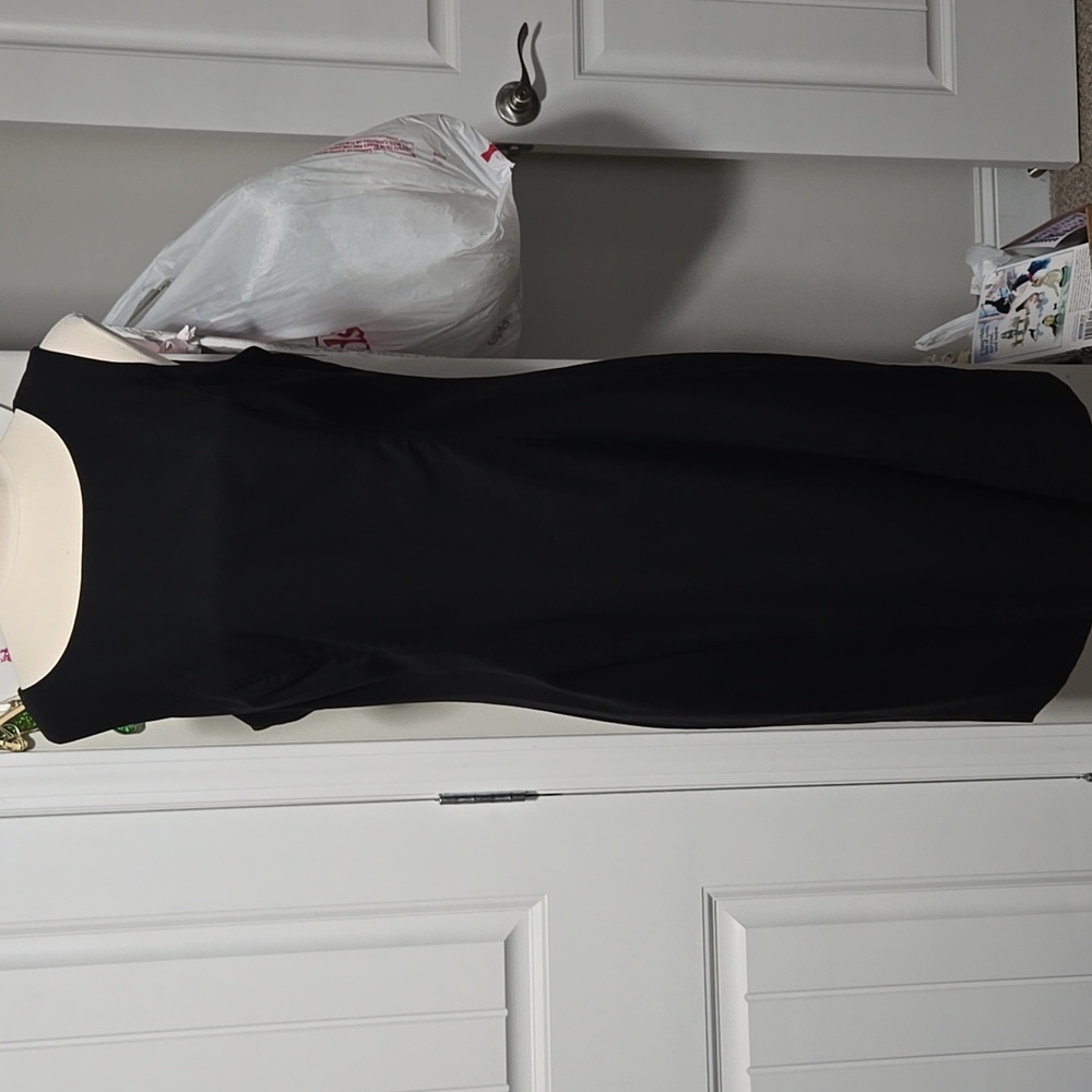 Mary Kay Brookhurst Vintage 80s 100% Wool Lined Sheath Gothic Midi Dress Size 12